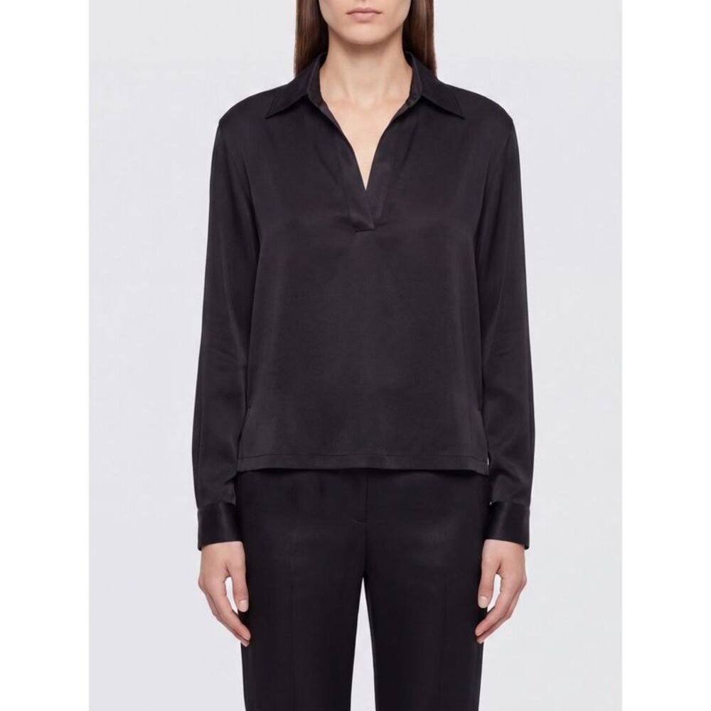 Tom Ford Women V-Neck Silk Blouse Tom Ford With Long Dropped-Shoulder Sleeves